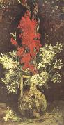 Vase wtih Gladioli and Carnations (nn04), Vincent Van Gogh